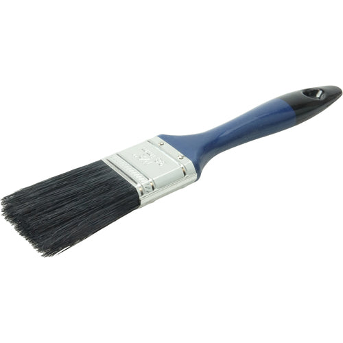 1-1/2″ Varnish Brush, Black China Bristle Fill, 2-1/4″ Trim Length, Blue Foam Handle - A1 Tooling