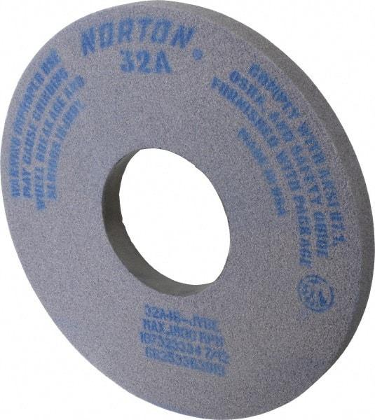 Norton - 14" Diam x 5" Hole x 1" Thick, J Hardness, 46 Grit Surface Grinding Wheel - Aluminum Oxide, Type 1, Coarse Grade, 1,800 Max RPM, Vitrified Bond, No Recess - A1 Tooling