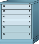 Midrange-Standard Cabinet - 6 Drawers - 30 x 28-1-4 x 37-3/16" - Single Drawer Access - A1 Tooling