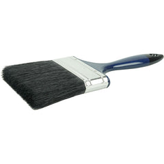 4″ Varnish Brush, Black China Bristle Fill, 3″ Trim Length, Blue Foam Handle - A1 Tooling