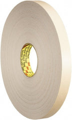 Polyethylene Foam Tape: 72 yd Long, 31.25 mil Thick, Acrylic Adhesive 31.25 mil Thick, Polyethylene Foam Liner