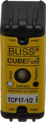 Cooper Bussmann - 300 VDC, 600 VAC, 17.5 Amp, Time Delay General Purpose Fuse - Plug-in Mount, 1-7/8" OAL, 100 at DC, 200 (CSA RMS), 300 (UL RMS) kA Rating - A1 Tooling