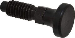 Gibraltar - 3/8-16, 3/4" Thread Length, 1/4" Max Plunger Diam, 0.25 Lb Init to 2 Lb Final End Force, Knob Handle Plunger - Delrin Knob, 0.94" Body Length, 3/4" Length Under Head/Shoulder, 0.19" Plunger Projection - A1 Tooling