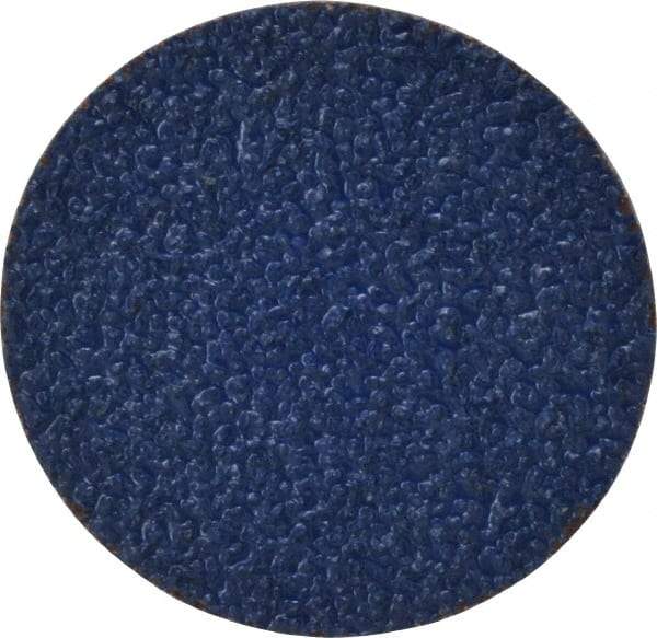 Norton - 3" Disc Diam, 24 Grit, Zirconia Alumina Quick Change Disc - Type R Attaching System, Coated, Blue, Very Coarse Grade, 20,000 RPM, R821 Series - A1 Tooling