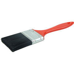 2″ Industrial Varnish Brush, Black Polyester, 2″ Trim Length, Red Plastic Handle - A1 Tooling