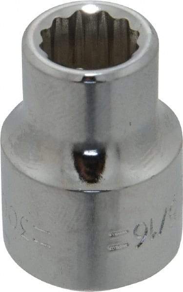 Blackhawk by Proto - 5/16", 3/8" Drive, Standard Hand Socket - 12 Points, 57/64" OAL, Chrome Finish - A1 Tooling