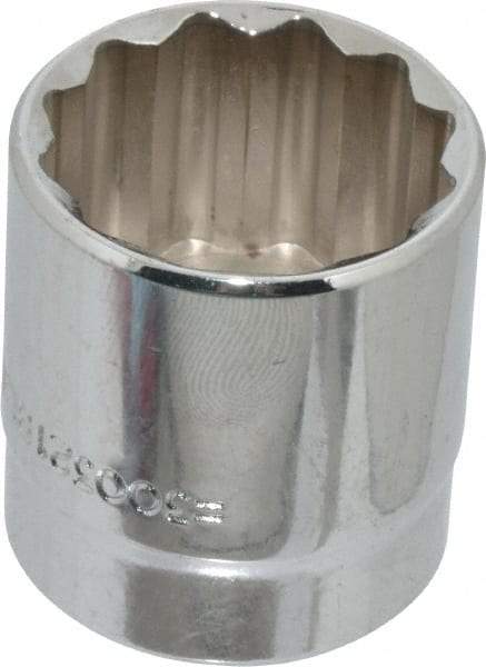 Blackhawk by Proto - 1", 3/8" Drive, Standard Hand Socket - 12 Points, 1-13/32" OAL, Chrome Finish - A1 Tooling