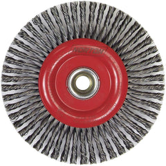 Norton - 6-7/8" OD, 5/8-11 Arbor Hole, Stringer Bead Carbon Wheel Brush - A1 Tooling