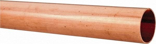 Mueller Industries - 2' Long, 1-1/8" OD x 1" ID, Grade C12200 Copper Water (M) Tube - 0.035" Wall Thickness, 0.464 Ft/Lb - A1 Tooling