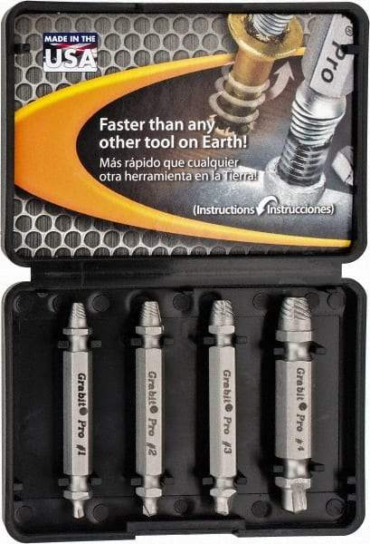 Alden - 4 Piece Bolt & Screw Extractor Set - 3/8" Drive - A1 Tooling