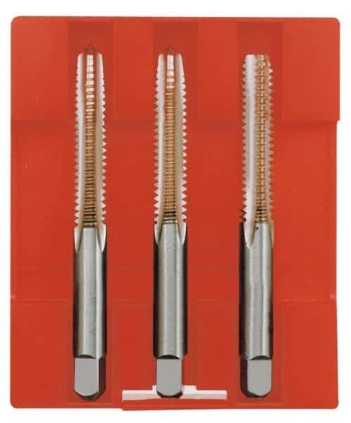 Cleveland - M16x2.00, 4 Flute, Bottoming, Plug & Taper, Bright Finish, High Speed Steel Tap Set - Right Hand Cut, 1.81" Thread Length, Series 1004 - A1 Tooling