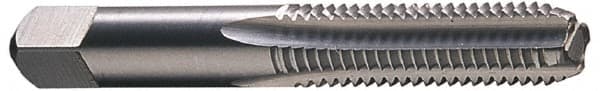 Hertel - 3/4-10 UNC 4 Flute Bright Finish High Speed Steel Straight Flute Standard Hand Tap - Bottoming, Right Hand Thread, 4-1/4" OAL, 2" Thread Length, H1 Limit - Exact Industrial Supply