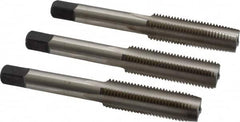 Cleveland - 7/16-20 UNF, 4 Flute, Bottoming, Plug & Taper, Bright Finish, High Speed Steel Tap Set - Right Hand Cut, 3-5/32" OAL, 0.88" Thread Length - A1 Tooling