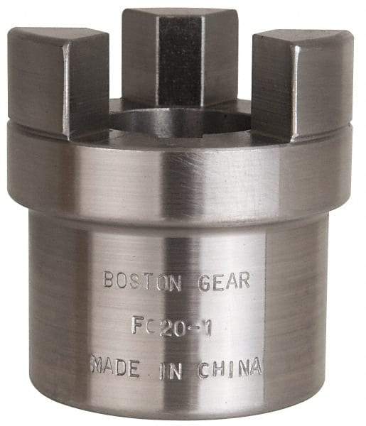 Boston Gear - 1" Max Bore Diam, FC20 Coupling Size, Flexible Half Coupling - 2" OD, 3.69" OAL, Steel - A1 Tooling