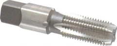 Cleveland - 1/4-18 NPSF Thread, 4 Flute Standard Pipe Tap - 2-7/16" OAL, 1-1/16" Thread Length, 9/16" Shank Diam, Bright Finish, High Speed Steel - Exact Industrial Supply