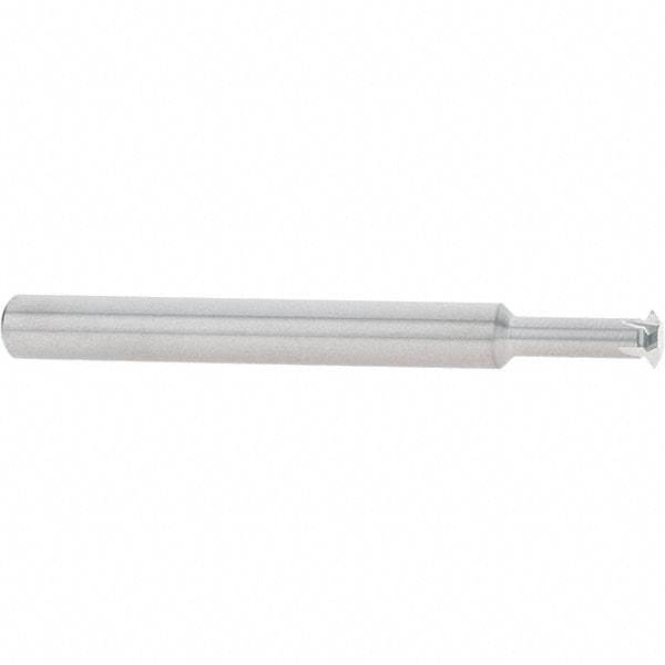 Scientific Cutting Tools - 16 to 48 TPI, Internal/External Single Profile Thread Mill - 5/16" Noml Diam, 0.24" Cut Diam, 1/4" Shank Diam, 4 Flute, 0.153" Neck Diam, 1/2" Neck Length, 2-1/2" OAL, Bright Finish - Exact Industrial Supply