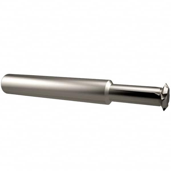 Scientific Cutting Tools - 11 to 32 TPI, Internal/External Single Profile Thread Mill - 5/8" Noml Diam, 0.488" Cut Diam, 1/2" Shank Diam, 5 Flute, 0.34" Neck Diam, 0.85" Neck Length, 3-1/2" OAL, Bright Finish - Exact Industrial Supply