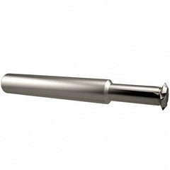 Scientific Cutting Tools - 11 to 32 TPI, Internal/External Single Profile Thread Mill - 5/8" Noml Diam, 0.488" Cut Diam, 1/2" Shank Diam, 5 Flute, 0.34" Neck Diam, 0.85" Neck Length, 3-1/2" OAL, Bright Finish - Exact Industrial Supply