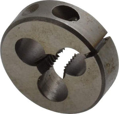 Cle-Line - #10-32 UNF Thread, 13/16" Outside Diam High Speed Steel Round Die - 1/4" Thick, Right Hand Thread, Adjustable - Exact Industrial Supply