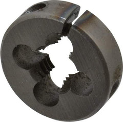 Cle-Line - 5/16-24 UNF Thread, 13/16" Outside Diam High Speed Steel Round Die - 1/4" Thick, Right Hand Thread, Adjustable - Exact Industrial Supply