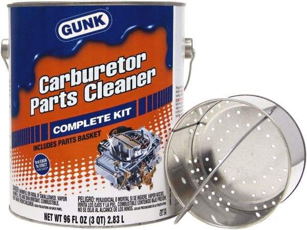 Gunk - Nonchlorinated Carburetor & Parts Cleaner - 96 oz Pail with Dip Basket - A1 Tooling