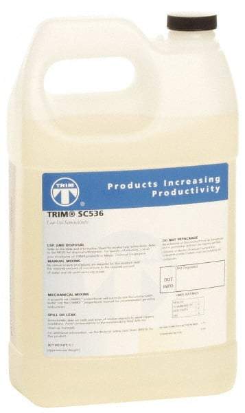 Master Fluid Solutions - Trim SC536, 1 Gal Bottle Cutting & Grinding Fluid - Semisynthetic, For Drilling, Reaming, Tapping - A1 Tooling