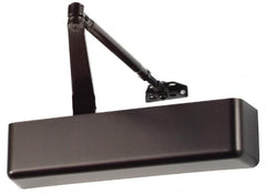 Falcon - Push & Pull Side Mount, Medium Duty Multi Size ADA Compliant Door Closer Full Cover Power Operated Damper - Nonhanded, Dark Bronze Finish - A1 Tooling