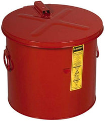 Justrite - 8 Gallon Capacity, Coated Steel, Red Dip Tank - 14-1/4 Inch High x 15-5/8 Inch Diameter, Includes Fusible Link - A1 Tooling