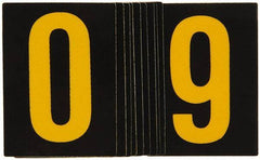 Made in USA - Letter Label - Legend: 0-9, English, Yellow & Black - A1 Tooling