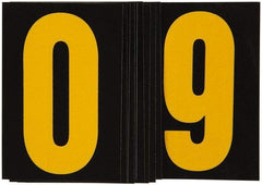 Made in USA - Letter Label - Legend: 0-9, English, Yellow & Black - A1 Tooling