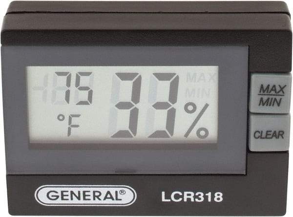 General - 14 to 140°F, 10 to 99% Humidity Range, Thermo-Hygrometer - 5% Relative Humidity Accuracy, 0.1% RH, 0.1° Temp Resolution - A1 Tooling