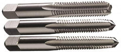 Hertel - #0-80 UNF, 2 Flute, Bottoming, Plug & Taper, Bright Finish, High Speed Steel Tap Set - 1-5/8" OAL, 2B/3B Class of Fit - A1 Tooling