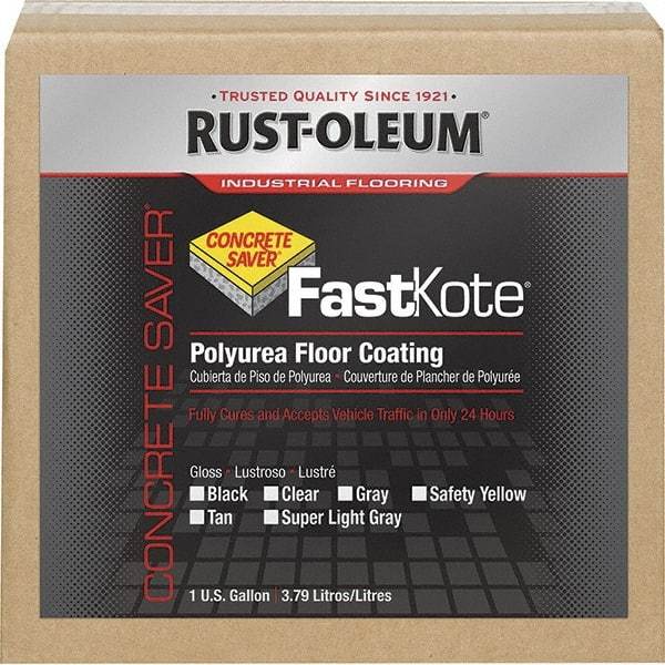 Rust-Oleum - 1 Gal Safety Yellow Gloss Finish Floor Coating - 400 Sq Ft per Gal, Interior/Exterior, <50 gL VOC Compliance - A1 Tooling