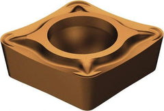 Sandvik Coromant - CCMT21.52 UM Grade 1125 Carbide Turning Insert - TiAlN/AlCr2O3 Finish, 80° Diamond, 1/4" Inscr Circle, 3/32" Thick, 1/32" Corner Radius - A1 Tooling