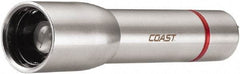 Coast Cutlery - White LED Bulb, 725 Lumens, Industrial/Tactical Flashlight - Silver Stainless Steel Body, 3 AAA Batteries Included - A1 Tooling