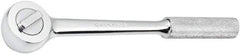 SK - 1/2" Drive Round Head Ratchet - Full Polish Chrome Finish, 10-1/2" OAL, 50 Gear Teeth, Full Polished Knurled Handle, Reversible Head - A1 Tooling