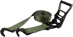 Erickson Manufacturing - 25' Long x 2" Wide, 10,000 Lb Basket Capacity, Polyester & Steel Web Sling - Green - A1 Tooling