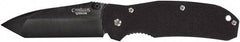 Clauss - 3" Blade, Tanto Point Folding Knife - G-10, 1 Blade, 1 Edge - A1 Tooling