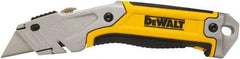 DeWALT - Retractable Utility Knife - 2-1/2" Bi-Metal Blade, Yellow & Silver Metal Handle, 1 Blade Included - A1 Tooling