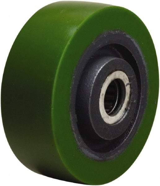 Hamilton - 4 Inch Diameter x 1-1/2 Inch Wide, Polyurethane on Cast Iron Caster Wheel - 675 Lb. Capacity, 1-5/8 Inch Hub Length, 3/4 Inch Axle Diameter, Straight Roller Bearing - A1 Tooling