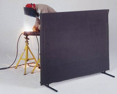 Singer Safety - 8 Ft. Wide x 6 Ft. High, 30 mil Thick Cotton Duck Portable Welding Screen Kit - Olive - A1 Tooling