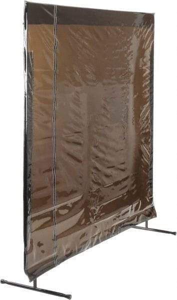 Singer Safety - 6 Ft. Wide x 6 Ft. High, 14 mil Thick Transparent Vinyl Portable Welding Screen Kit - Gray - A1 Tooling