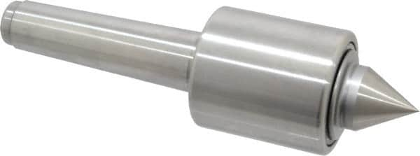 Made in USA - MT4 Taper Shank, 2-1/2" Head Diam 2,890 Lb Capacity Live Center - 2-11/16" Head Length, 1-1/4" Point Diam, 1-1/2" Point Len, 8-5/8" OAL, Standard Point - A1 Tooling