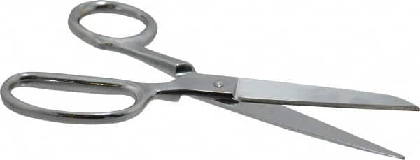 Heritage Cutlery - 2-1/2" LOC, 6" OAL Chrome Plated Standard Shears - Right Hand, Metal Straight Handle, For General Purpose Use - A1 Tooling