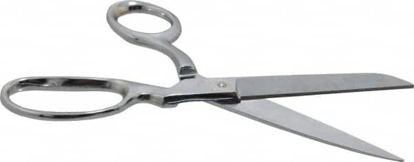 Heritage Cutlery - 3-1/2" LOC, 8-1/2" OAL Chrome Plated Standard Shears - Right Hand, Metal Offset Handle, For General Purpose Use - A1 Tooling