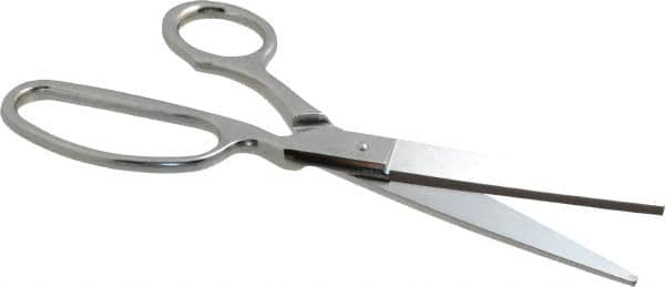 Heritage Cutlery - 4" LOC, 9" OAL Chrome Plated Standard Shears - Right Hand, Metal Offset Handle, For General Purpose Use - A1 Tooling