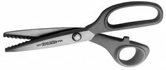 Heritage Cutlery - 2-7/8" LOC, 8-1/4" OAL Stainless Steel Standard Shears - Right Hand, Metal Bent Handle, For Pinking - A1 Tooling