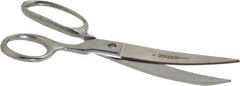 Heritage Cutlery - 3-1/2" LOC, 8" OAL Chrome Plated Standard Shears - Right Hand, Plastic Straight Handle, For Poultry Processing - A1 Tooling