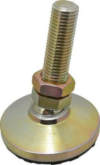 Gibraltar - 1-8 Bolt Thread, Studded Pivotal Stud Mount Leveling Pad & Mount - 2,000 Max Lb Capacity, 4" Base Diam - A1 Tooling