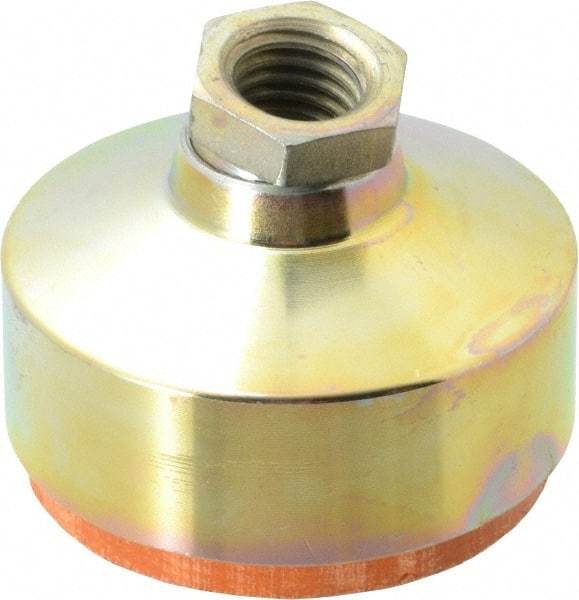 Gibraltar - 4400 Lb Capacity, 5/8-11 Thread, 1-7/8" OAL, Zinc Stud, Tapped Socket Mount Leveling Pad - 2-1/2" Base Diam, Zinc Pad, 7/8" Hex - A1 Tooling